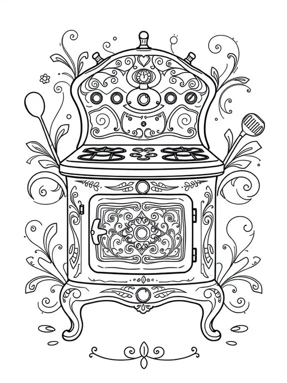colorful stove art page