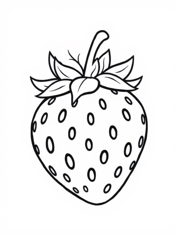 colorful strawberry coloring activity