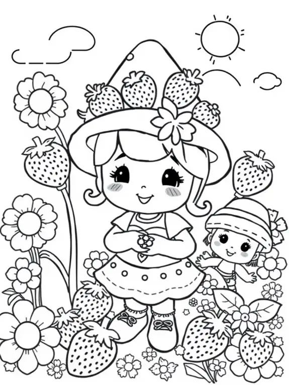 colorful strawberry friends activity