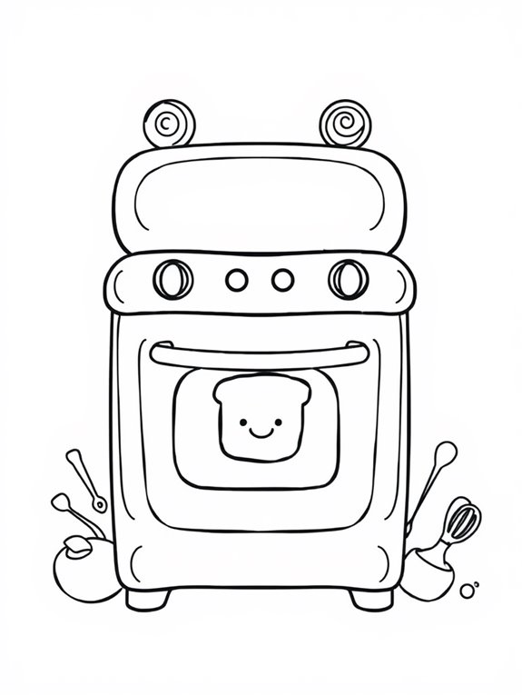 colorful whimsical stove design