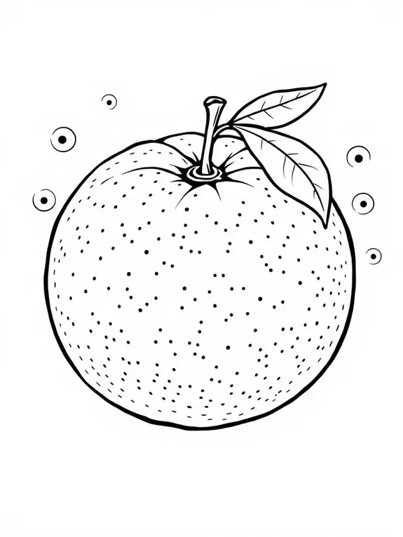 coloring page featuring orange