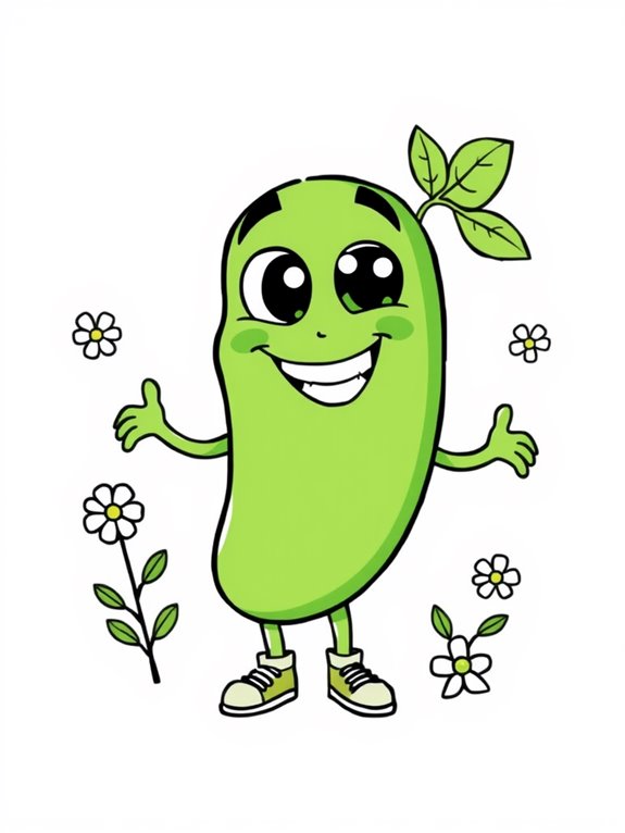 coloring page for beans