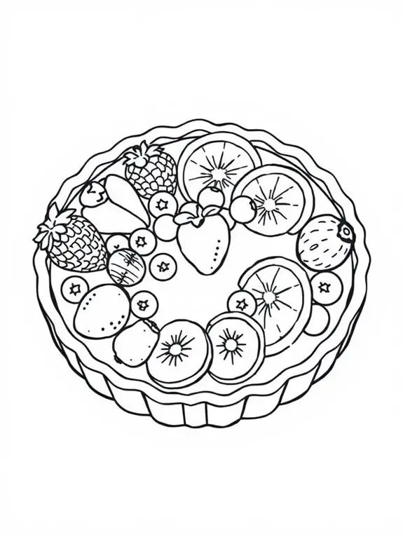 coloring page for fruit