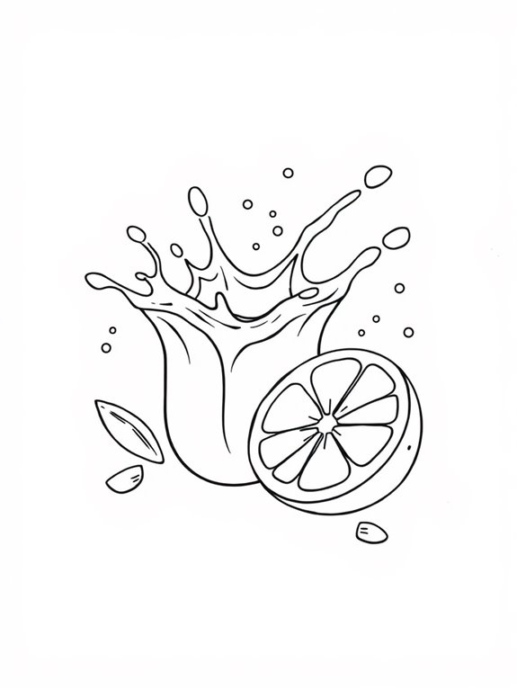 coloring page for oranges
