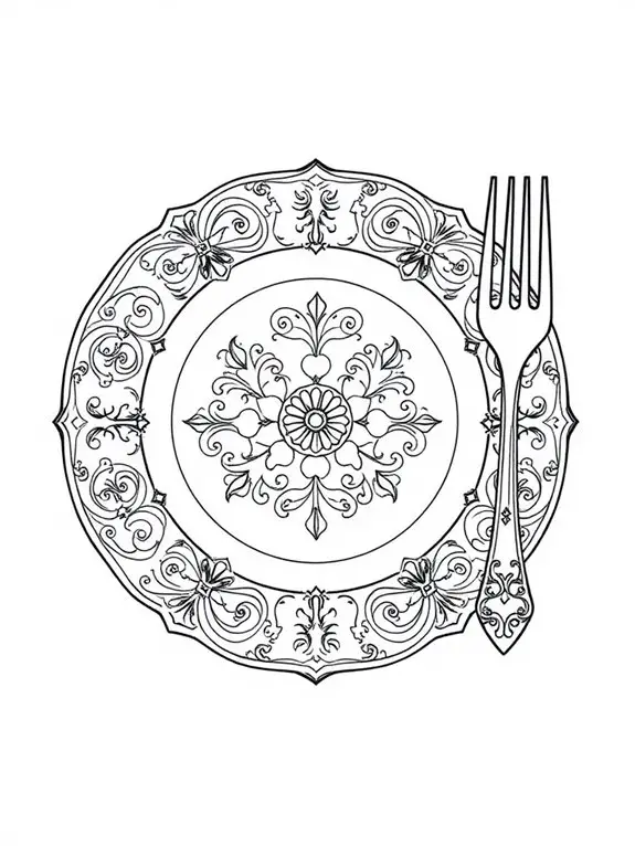 coloring page for plates