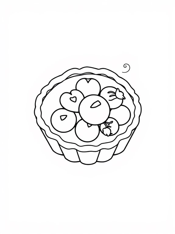 coloring page for tart