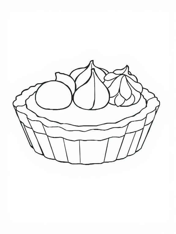 coloring page for tarts