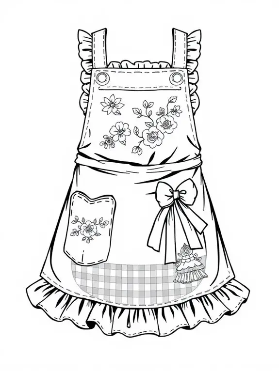 coloring page of apron