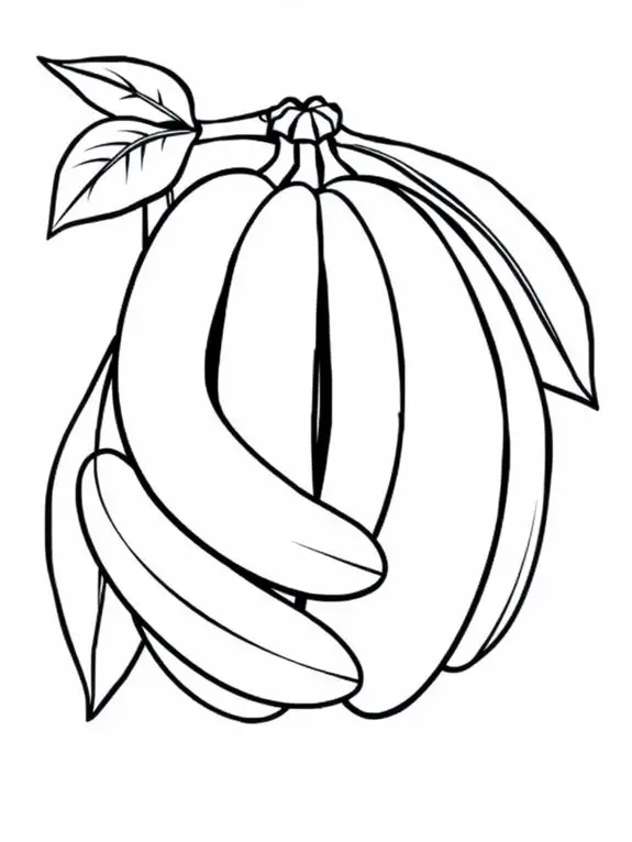 coloring page of bananas