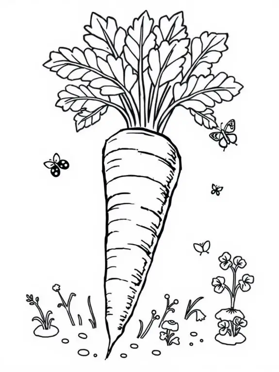 coloring page of carrots