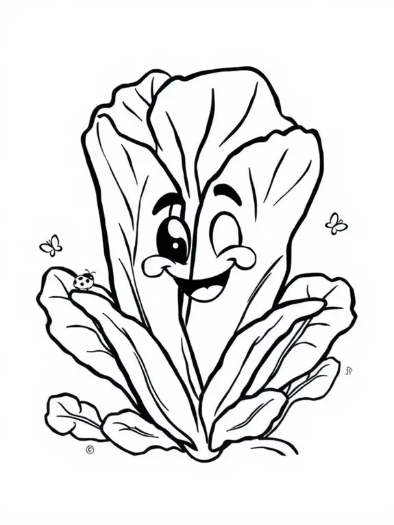 coloring page of lettuce