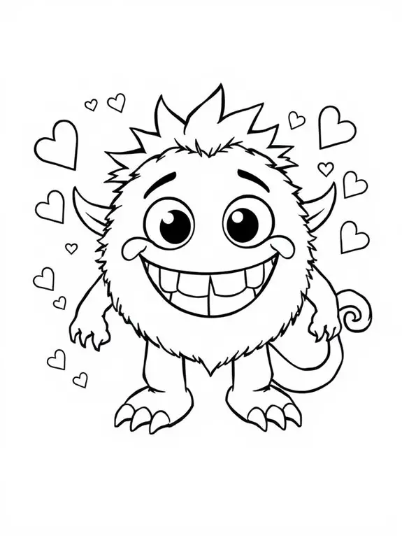 coloring page of monster