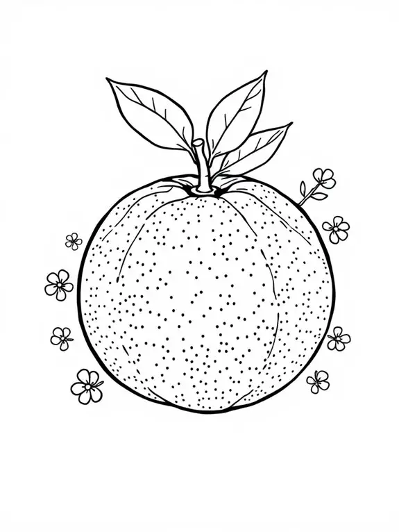 coloring page of oranges