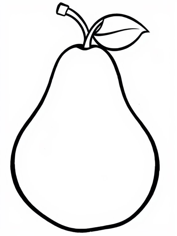 coloring page of pear