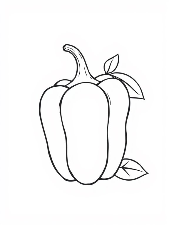 coloring page of peppers