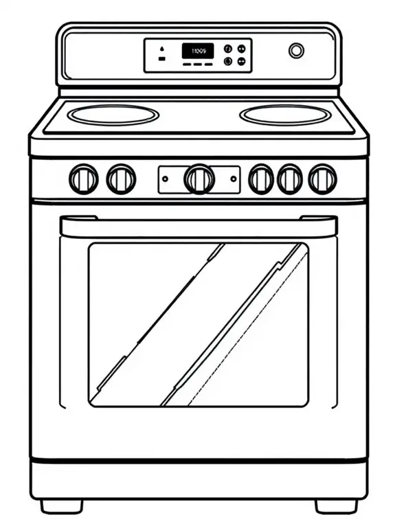 coloring page of stove