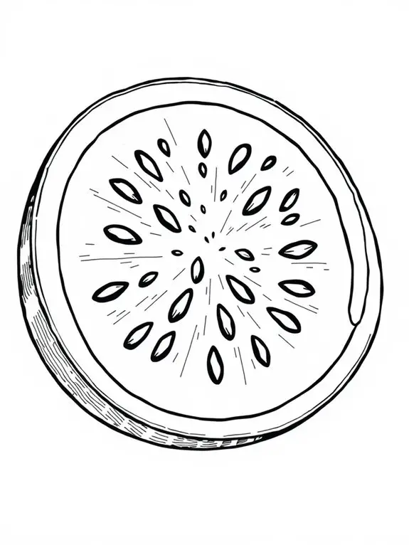 coloring page of watermelon