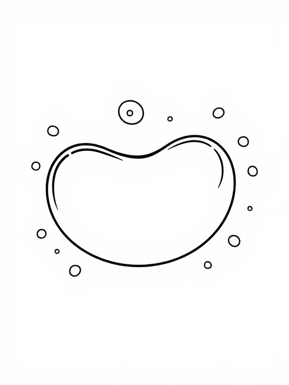 continuous line jellybean art