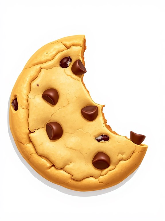 cracked cookie piece illustration