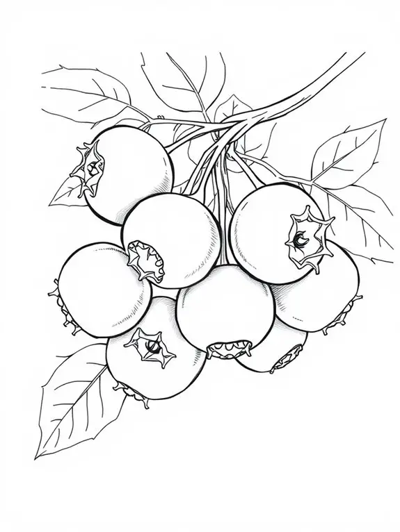 cranberry line art illustration