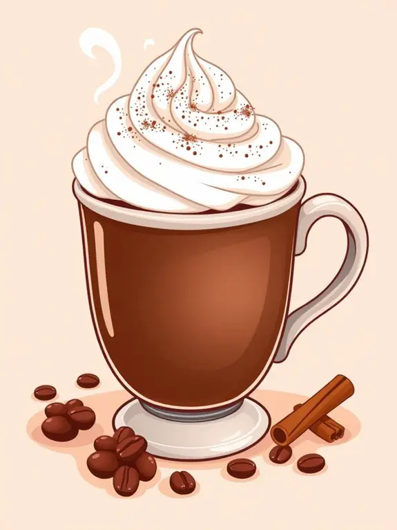 creamy hot chocolate clipart