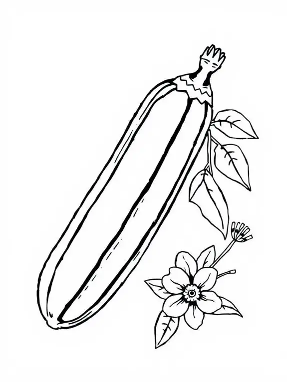 cucumber coloring page design