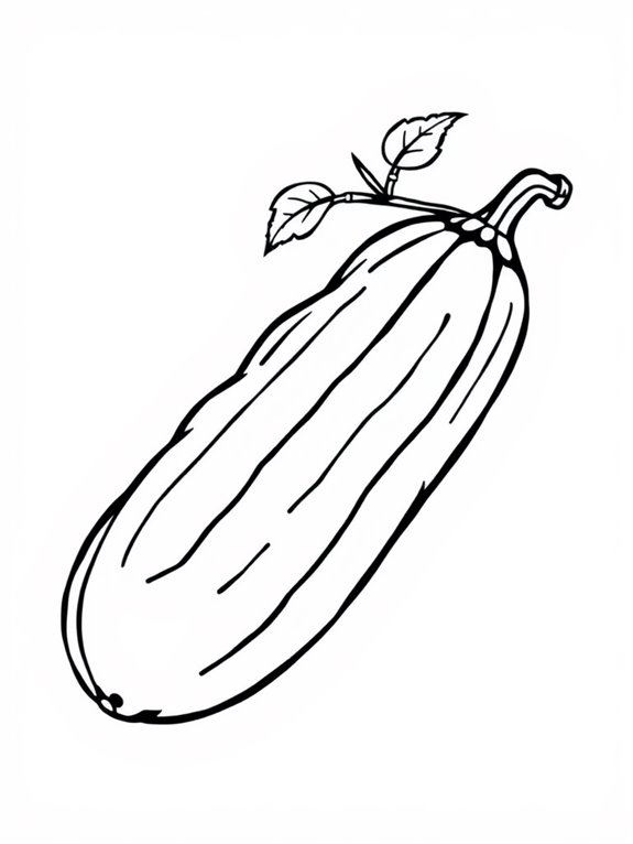 cucumber themed coloring activity