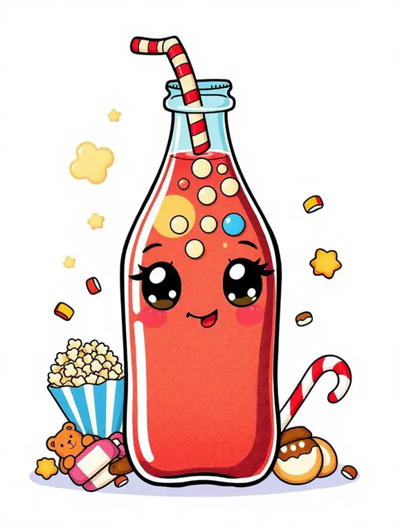 cute chibi soda bottle