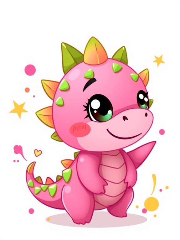 cute dragon fruit illustration