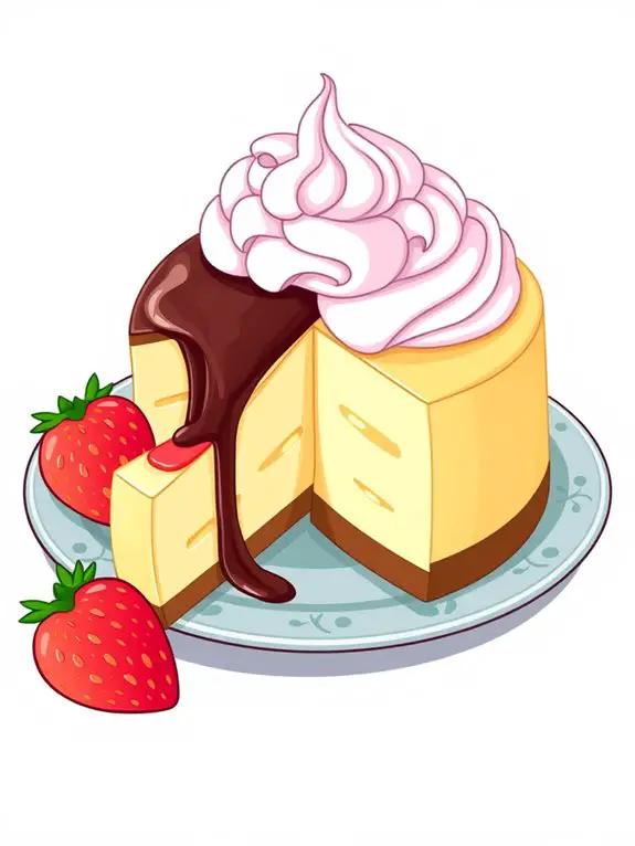 delicious cheesecake with cream