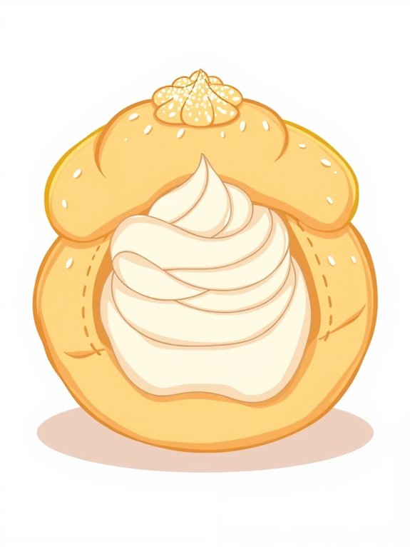 delicious cream puff illustration