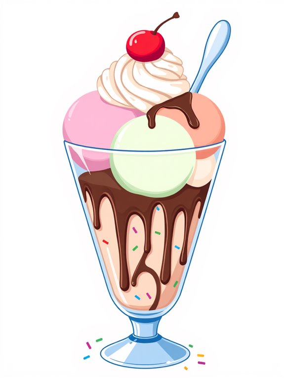 delicious ice cream illustration