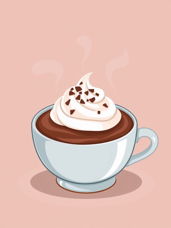 delicious steaming hot chocolate