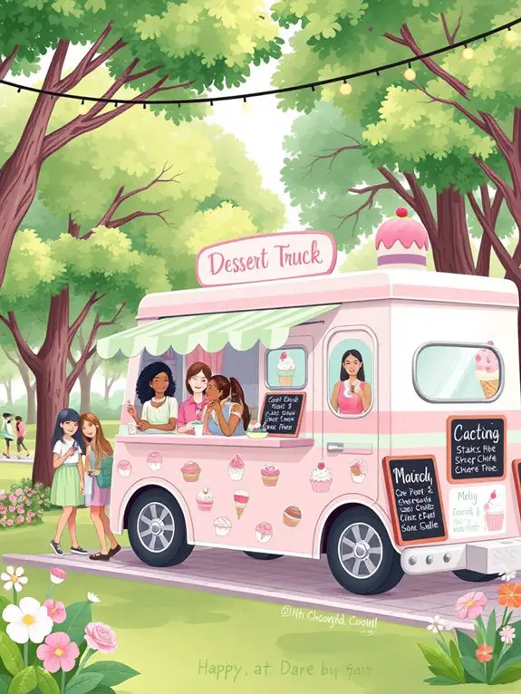 dessert truck illustration art