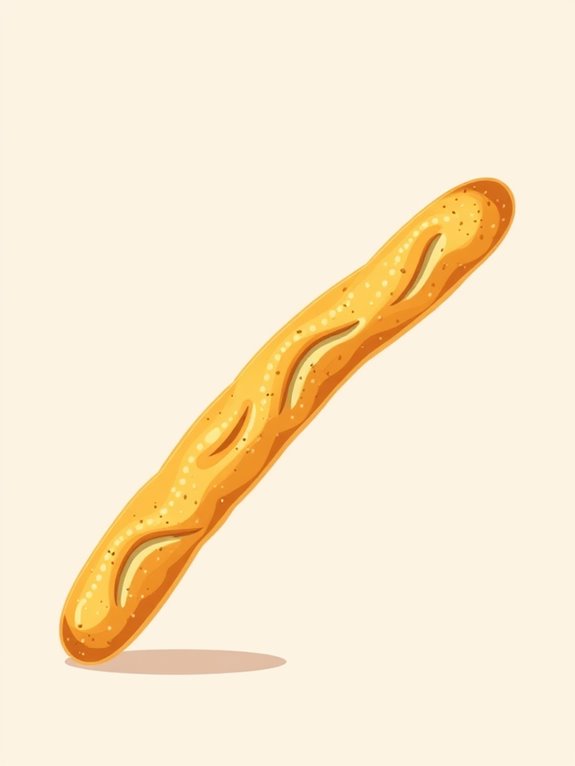 detailed realistic breadstick illustration