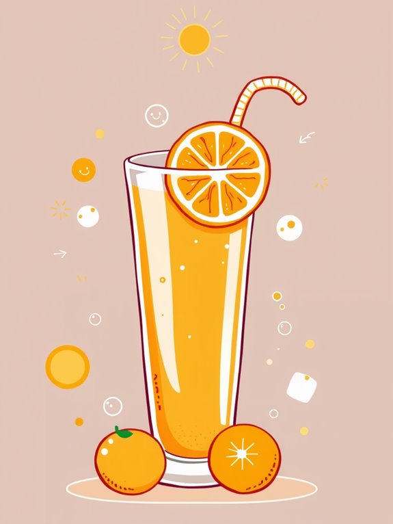 doodle of orange juice