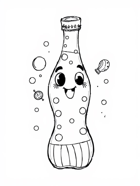 doodle of soda bottle