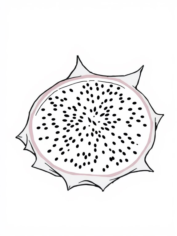 dragon fruit slice illustration