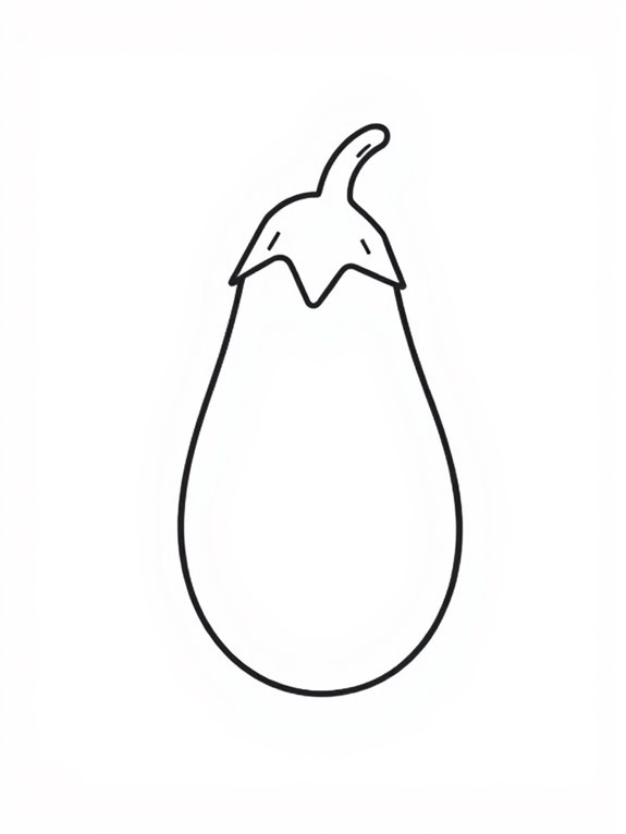 eggplant coloring activity page