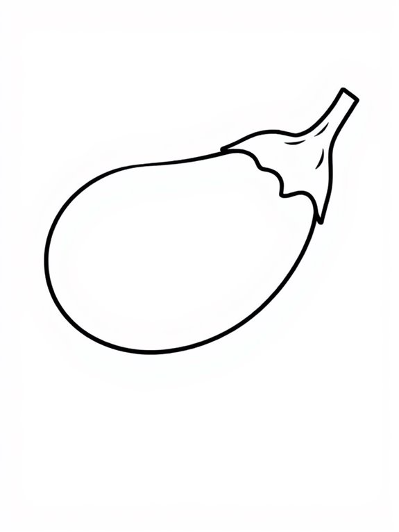 eggplant coloring page design