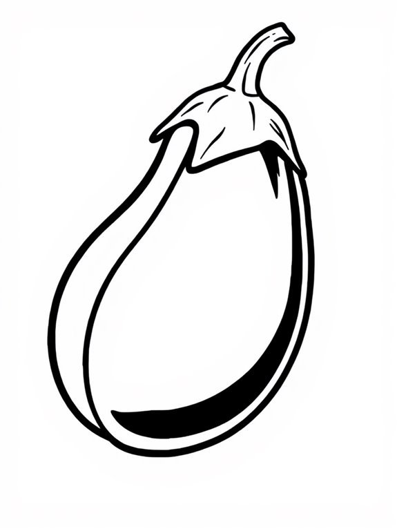 eggplant drawing for kids