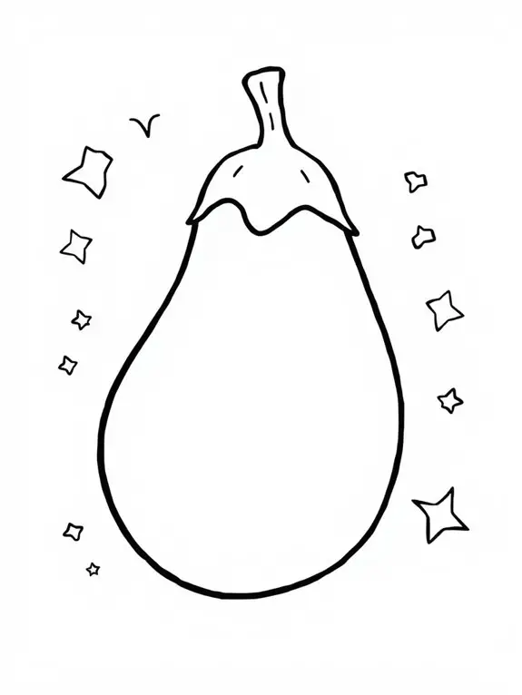 eggplant themed coloring activity
