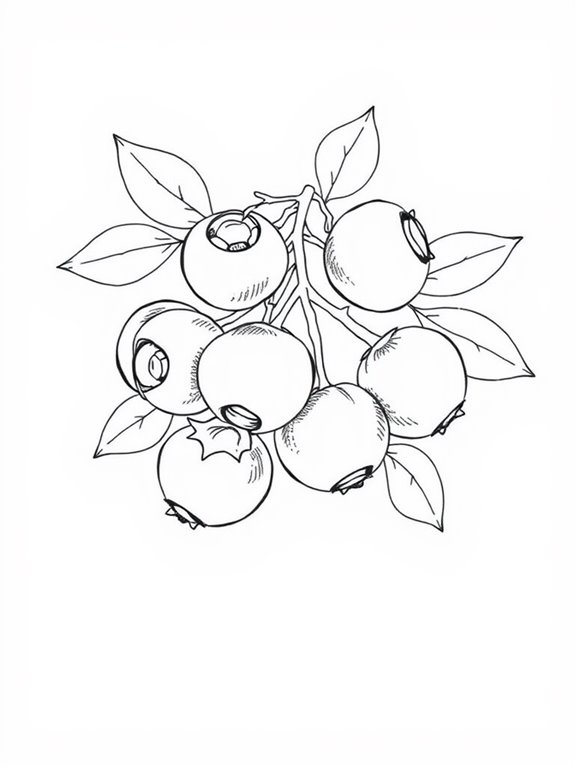 elegant cranberry line art