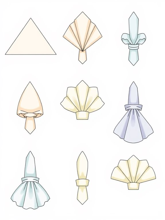 elegant napkin folding design
