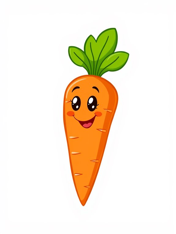 facial expression on carrot