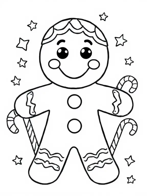 festive gingerbread man art