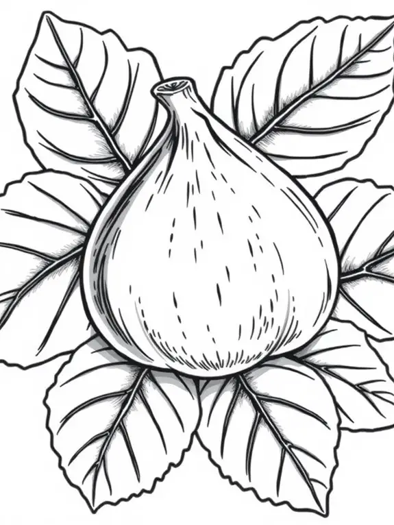fig fruit coloring page