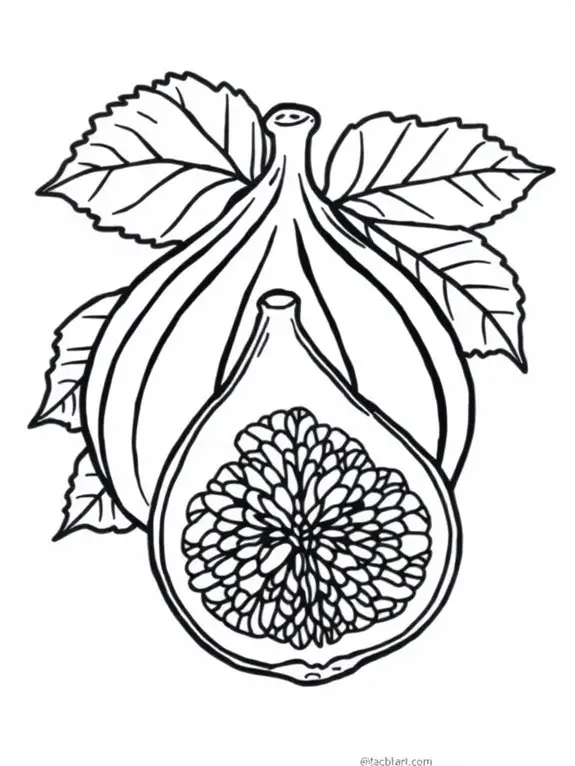 fig line art illustration