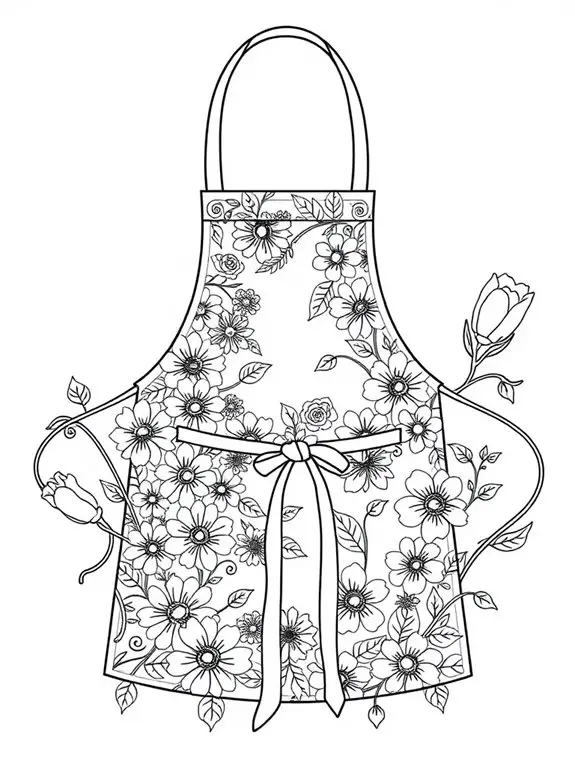 floral design coloring page