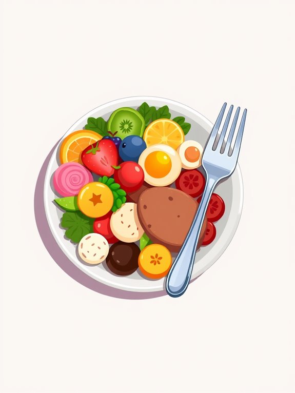 food on plate clipart